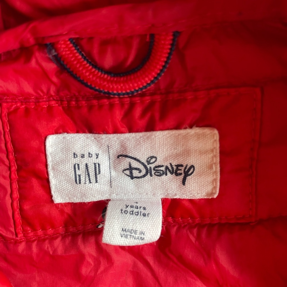 Baby Gap Disney Mickey Mouse Cold Control Lightweight Puffer Jacket Size 4 Boys - Picture 9 of 9